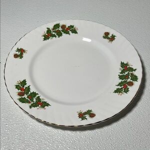 This is a Queen's Rosina Yuletide fine English Bone China Platter Retired